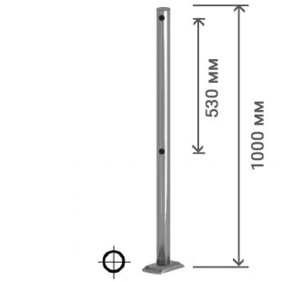 SW.050.380-P.UN \ Universal post 50 (for fastening couplings on 3 sides)
