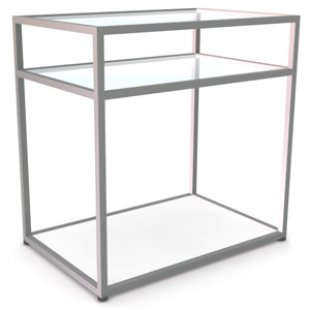 NK 305.GL \ 3-tier counter with transparent shelves L900