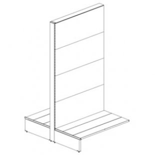 Island shelving (gondola) without shelves