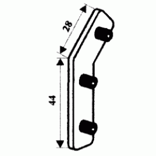 10-02-501 \ Embedded plate 135 deg.