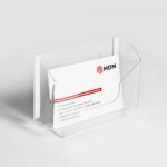 Wall mounted business card holder