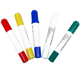 Set of neon markers (5 pcs, different colors)