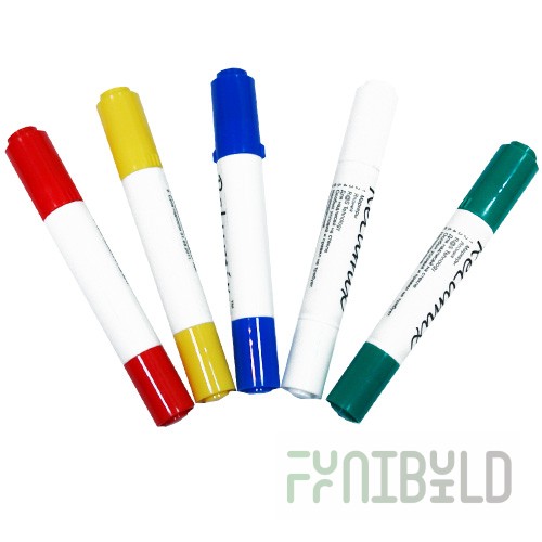 Set of neon markers (5 pcs, different colors)