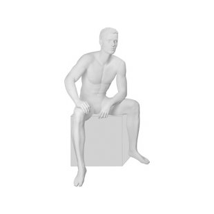 IN-36Alex-01M \ Mannequin male, seated, sculptural