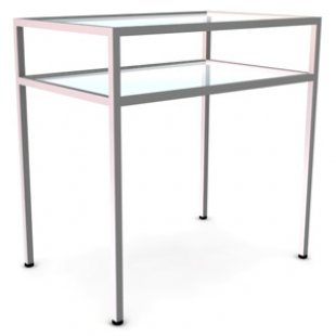 NK 302.MGL \ 2-tier counter with matte shelves L900