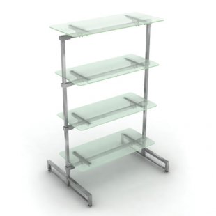 Hanger with glass shelves