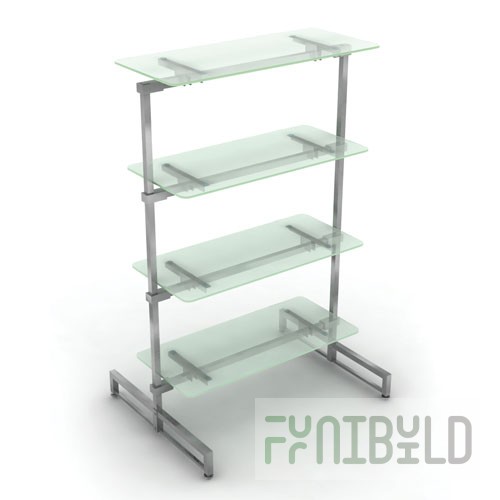 Hanger with glass shelves