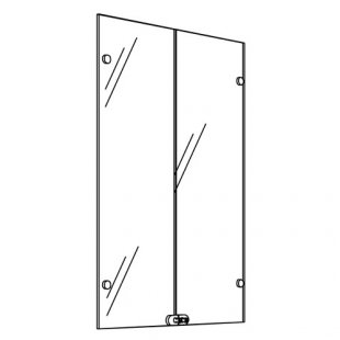 Glass doors with lock for SV 106