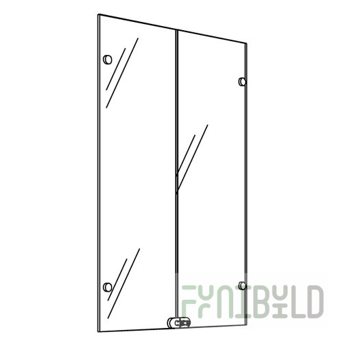 Glass doors with lock for SV 106