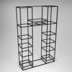 Unit 07 \ Shelf frame with crossbar and 10 shelves