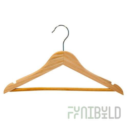 P-66B - Wooden hangers for children's clothes (with crossbar)