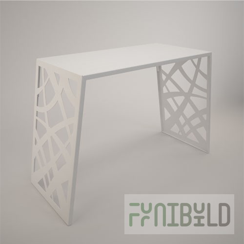 Metal demonstration table Grass