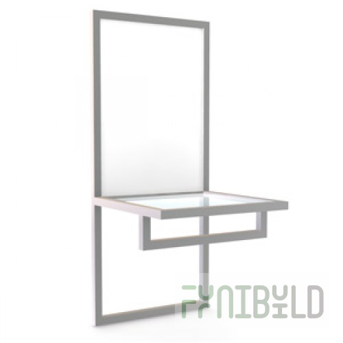 NK 101 GL - Hanging clothes rack with shelf 900x425x450 (transparent glass)