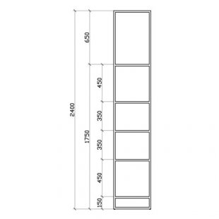 Unit 01A \ Frame of a rack with 5 shelves