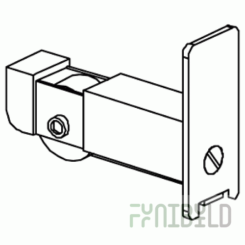 Straight roller in profile 97085 for sliding doors