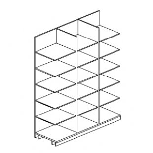 ST 002.003 \ Wall-mounted shelving with cells