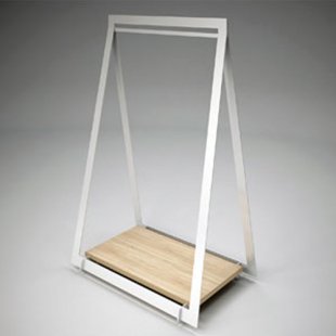 Hanger, shelf MDF with leatherette