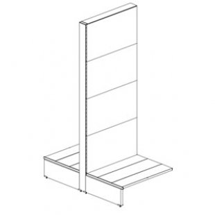 Island shelving (gondola) without shelves