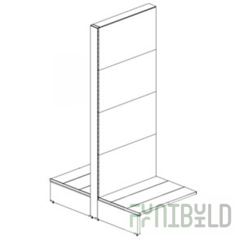 Island shelving (gondola) without shelves