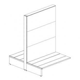 Island shelving (gondola) without shelves