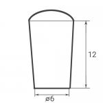 TH-6 - Plug for hook diameter 6mm