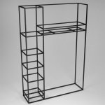 Unit 08L \ Shelf frame with crossbar and 5 shelves on the left