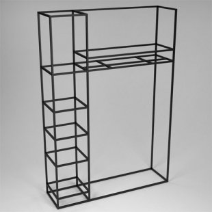 Unit 08L \ Shelf frame with crossbar and 5 shelves on the left