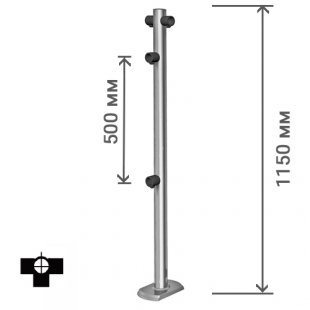 ME 1150 1-2 2-90 \ Three-way bollard for trolley passage