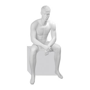 Tom Pose 06 \ Male Mannequin, Sculptural, Seated