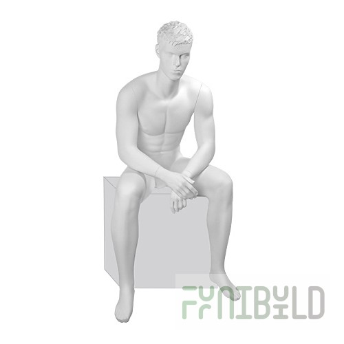 Tom Pose 06 - Male Mannequin, Sculptural, Seated