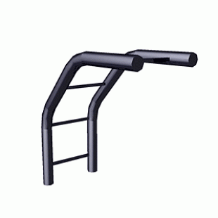 TS-5 \ Angle of 2 pipes horizontal
