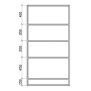 Unit 10C \ Shelf frame with 4 shelves