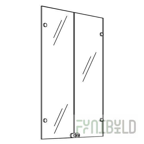 Glass doors with lock for SV 506