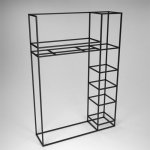 Unit 08R \ Shelf frame with crossbar and 5 shelves on the right