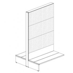 Island shelving (gondola) perforated without shelves
