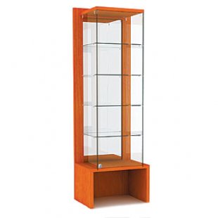 OVG60-VS \ Showcase with shelves and mirrored back wall