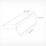 Price tag stand PRISM, width 25mm, at an angle of 75