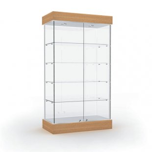 Display case with lighting (mirror back wall)