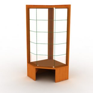 OVG191-VT \ Showcase with shelves and glass back wall