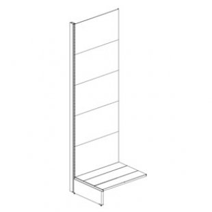 Wall-mounted rack without shelves