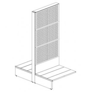 Island shelving (gondola) perforated without shelves