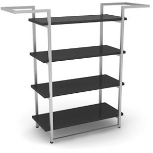 NK 205.MDF.COL \ Rack with 2 hangers and shelves MDF painted
