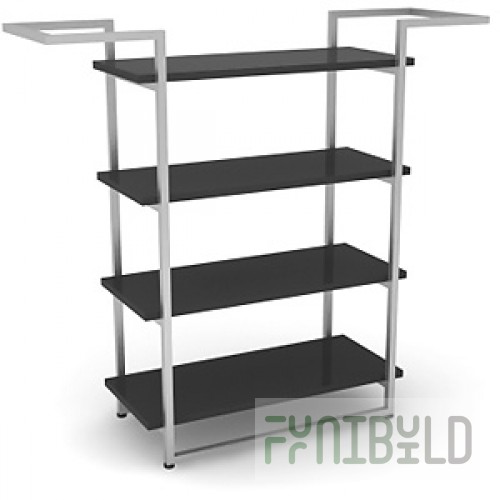 NK 205.MDF.COL - Rack with 2 hangers and shelves MDF painted