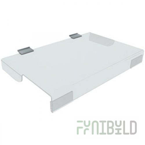 Acrylic shelf with price tag holder