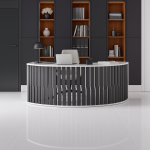 Minimalist Office Desk with Storage Cubby System