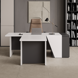 Executive L-Shaped Office Desk with Briefing Extension