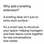 Custom Executive Office Desk with Meeting Extension