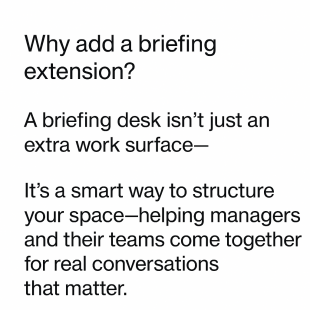 Executive L-Shaped Office Desk with Briefing Extension