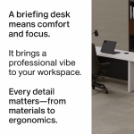 Custom Executive Office Desk with Meeting Extension