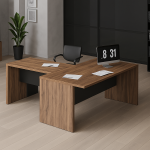 Custom Executive Office Desk with Meeting Extension